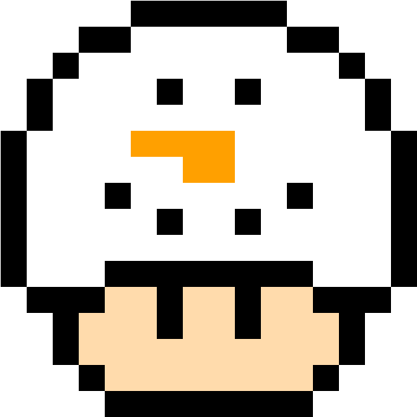 Merry Christmas - Dessin Pixel Champignon Mario (1184x1184)