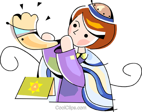 Jewish Faith Royalty Free Vector Clip Art Illustration - Yom Kippur Children (480x379)