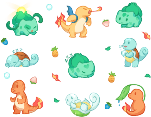 I Made Some Tile-sets With Some Adorable Starter Pokemon - Drawing (500x391)