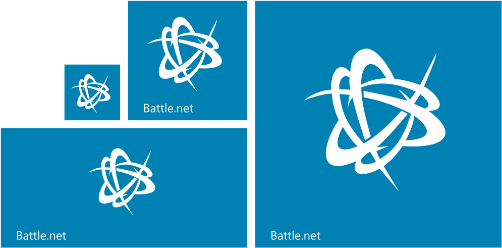 Clip Art Black And White Download Tile Modern Blue - Battle Net Windows 10 Tile (1024x520)