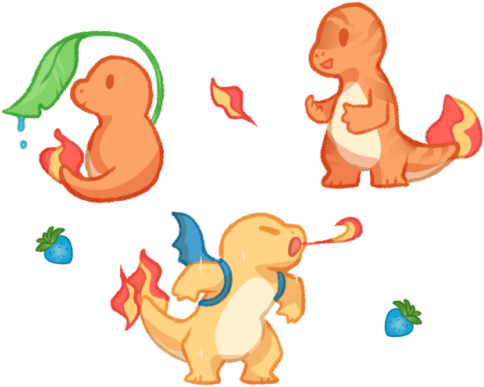 I Made Some Tile-sets With Some Adorable Starter Pokemon - Drawing (500x395)