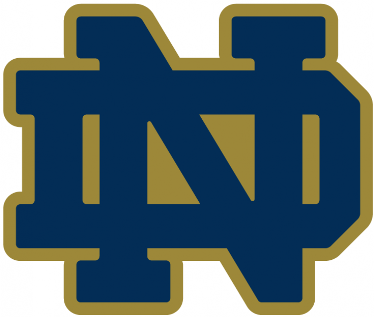 Notre Dame Fighting Irish Iron Ons - Notre Dame Logo (750x930)