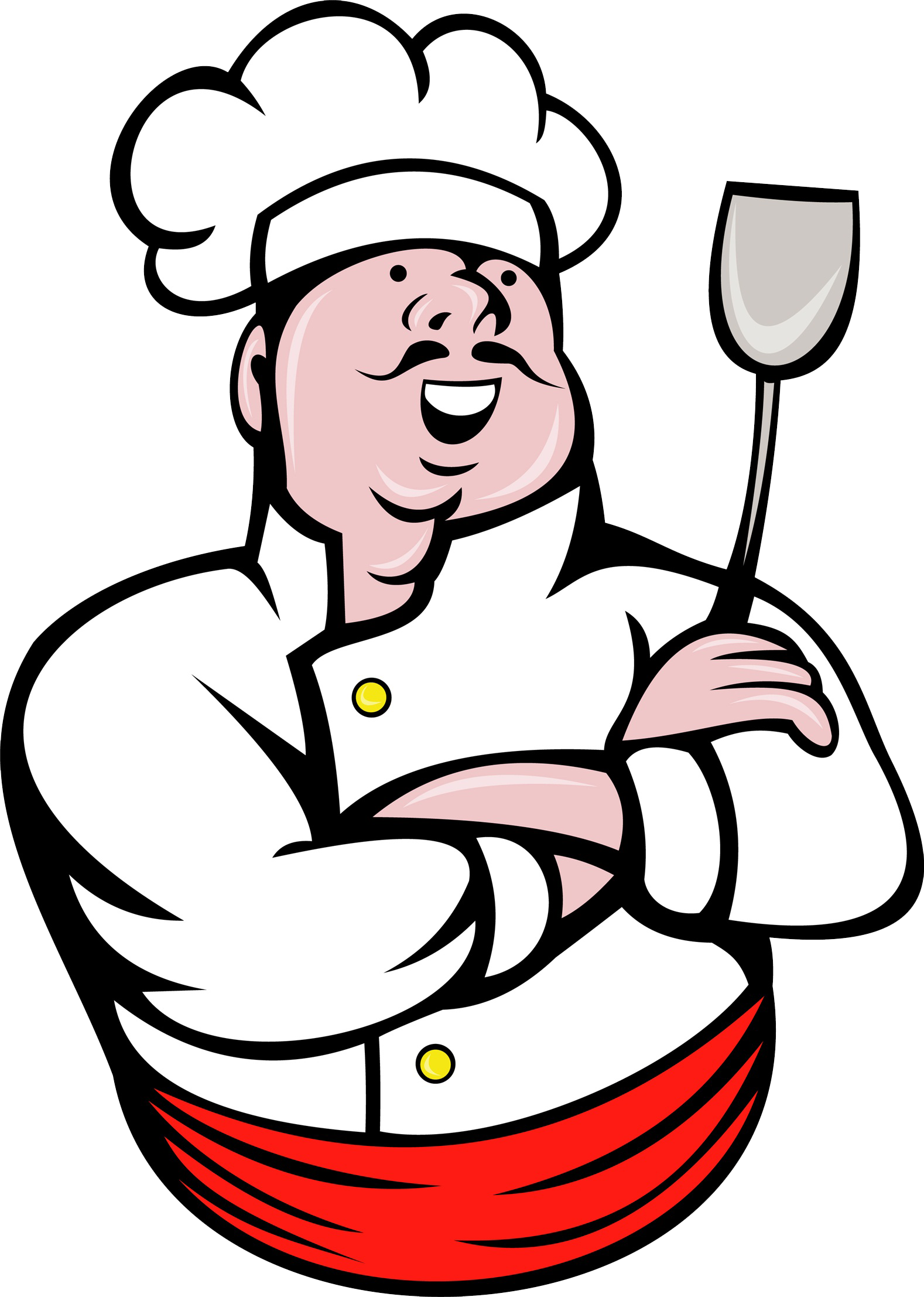 Chef Spatula Royalty-free Clip Art - Chef & Spatula Vector (1578x2214)