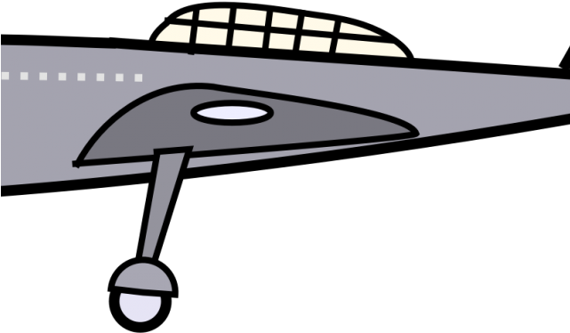 Aviation Clipart Black And White - Cartoon Plane Png (640x480)