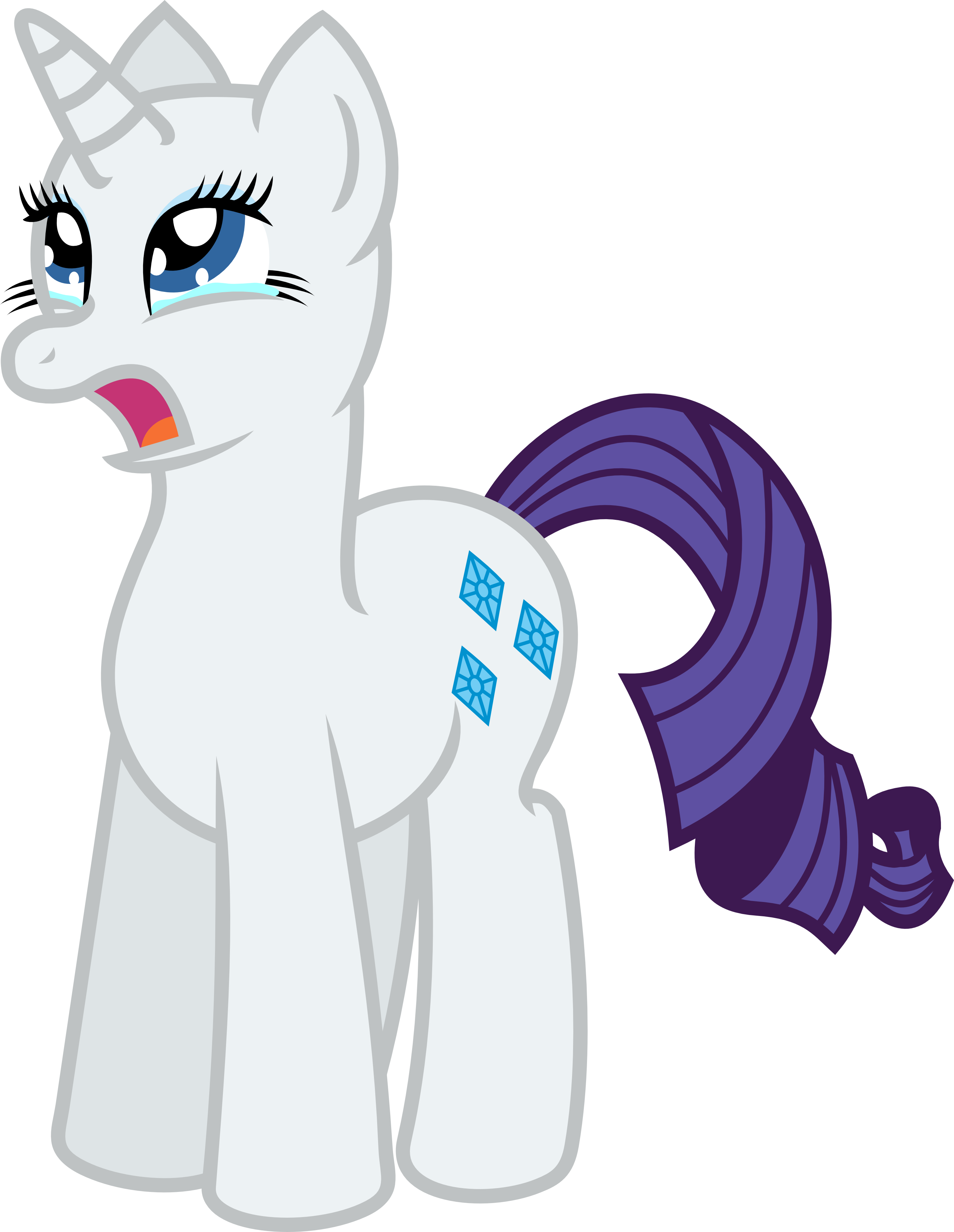 Greydragon412, Bald, Crying, Rarity, Safe - My Little Pony Rarity Bald (3000x3875)