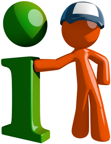 Orange Man Postal Mail Worker Info Icon - Laborer (442x550)