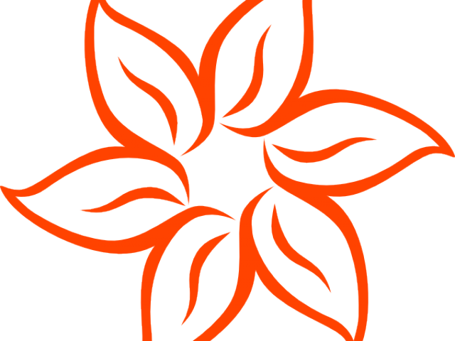 Orange Flower Clipart Basic Flower - Beautiful Drawings Of Flowers Easy (640x480)