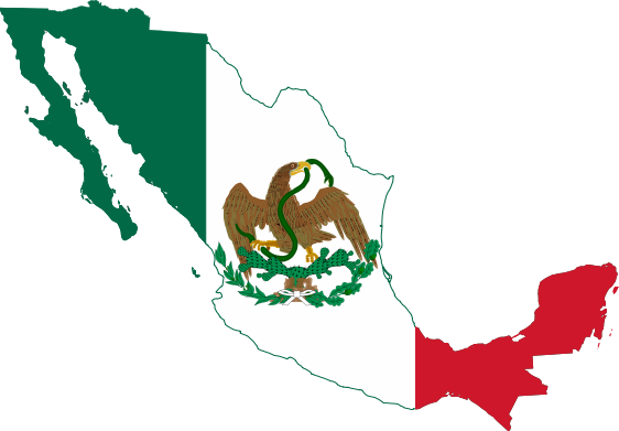 Vector Royalty Free Stock Mexico Flag Maps Pinterest - Mexican Flag In Country (562x391)