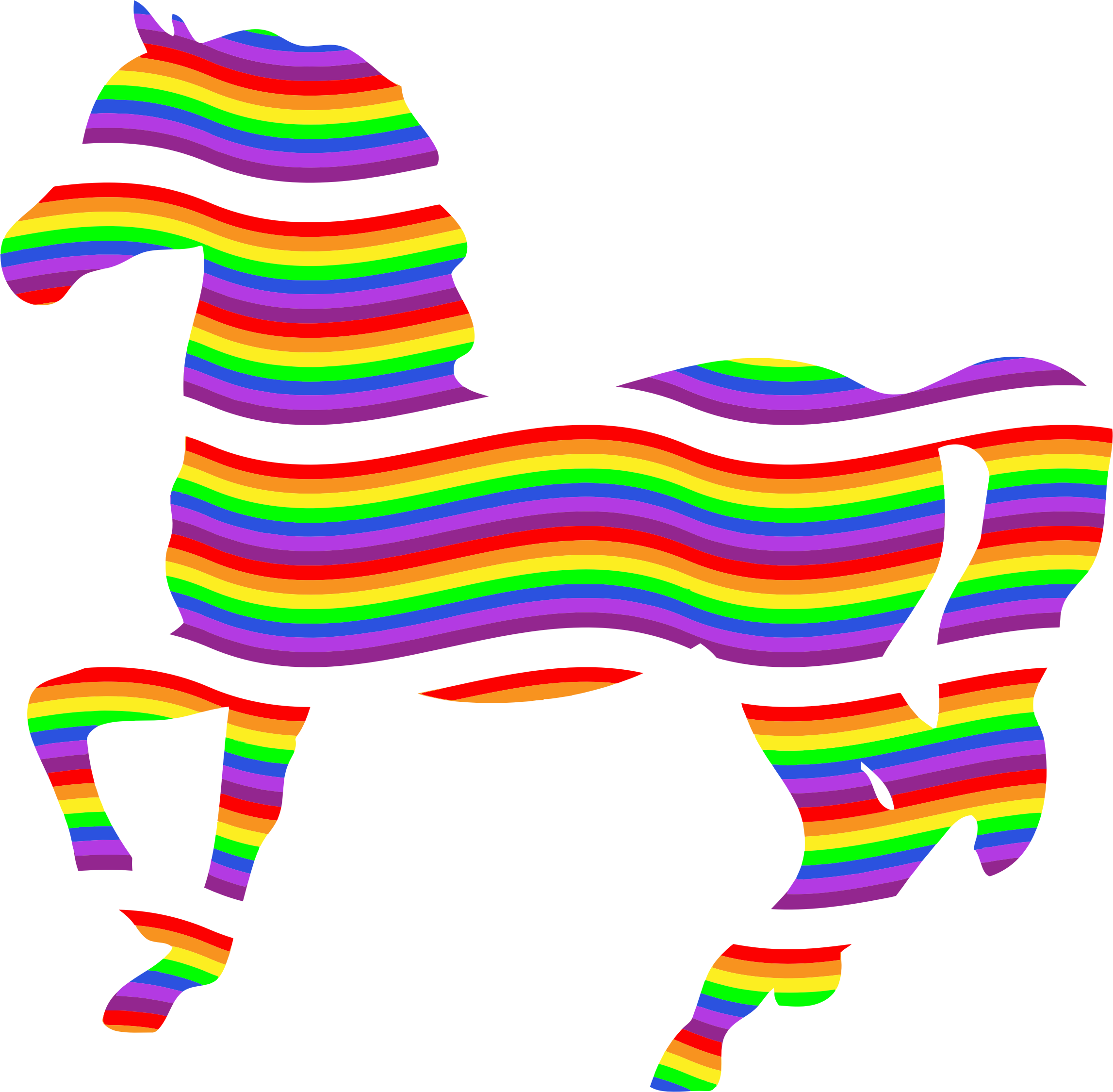 Colorful Rainbow Medium Image Png - Colorful Horse Image Png (2294x2250)