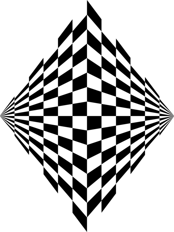 3d Optical Illusion Optics Op Art - Black And White Funky Patterns (563x750)