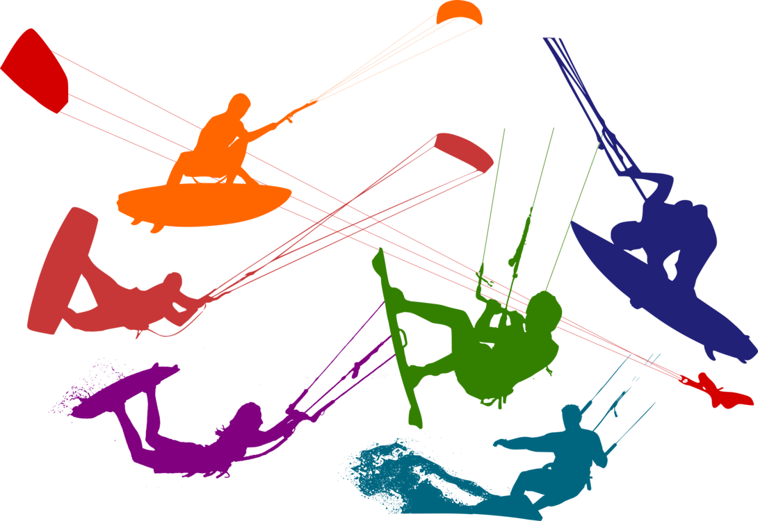 Kitesurfing Windsurfing Extreme Sport - Kitesurf Silhouette (1090x750)