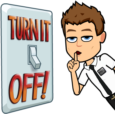 Light Switch-off Campaign Team Extreme - Turn It Off Bitmoji (398x398)