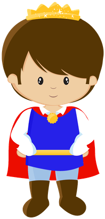 Picture Free Library Black Baby Prince Clipart - Principe E Princesa Em Desenho (286x558)