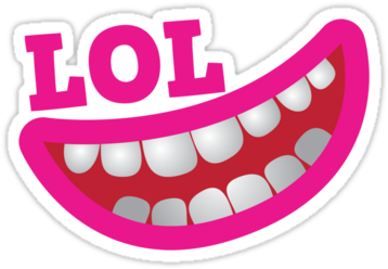 Lol Laugh Out Loud Smiling Teeth By Jazzydevil - Lol Large Tote Bag, Adult Unisex, Natural, Large (375x360)