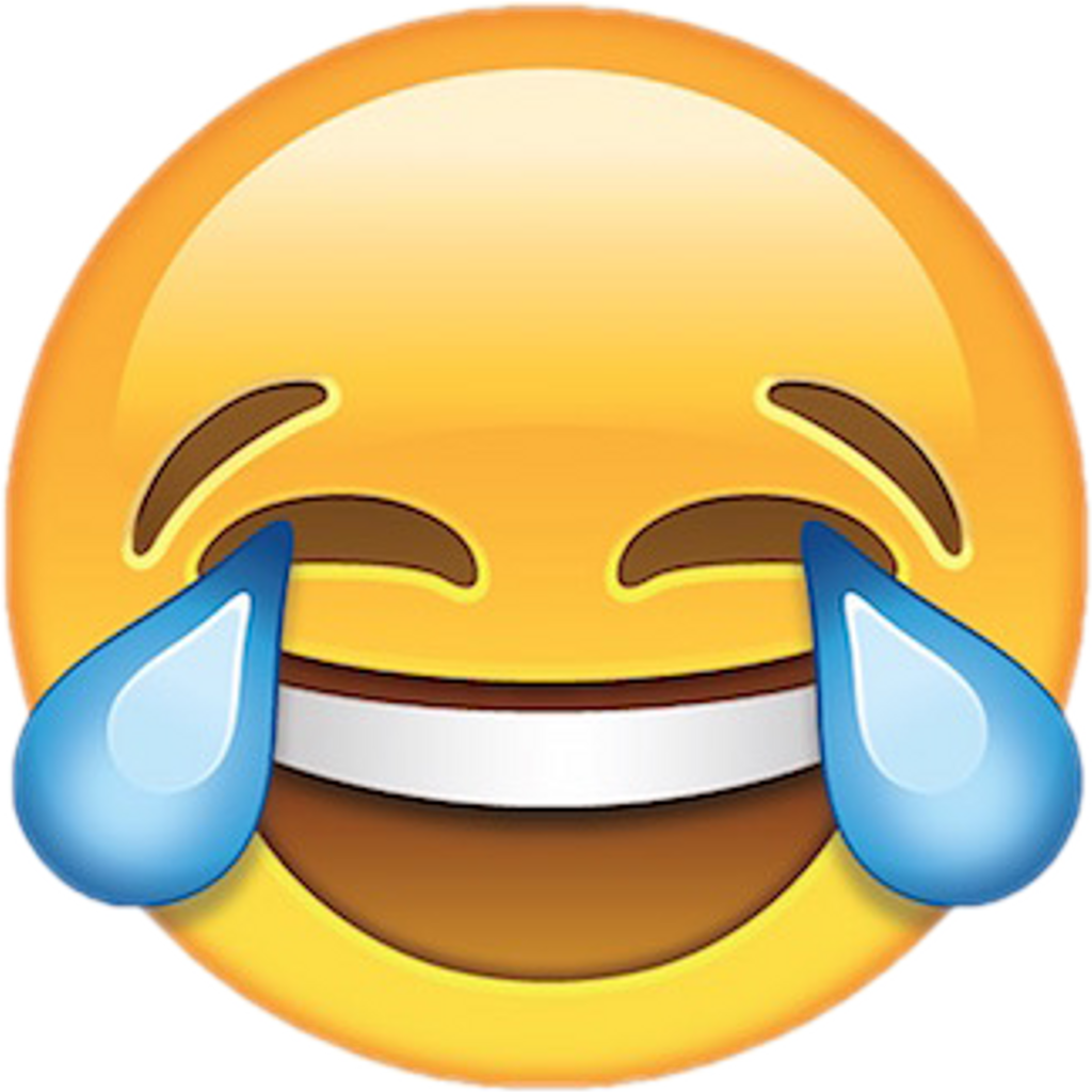 Laughing Emoji Png Transparent - Idecoz Emoji Reusable Large Vinyl Decal Sticker Skin (1024x1024)