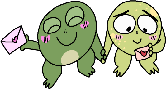 Woah Watch Out Happy Frog Bfs Are Coming Through - Cartoon (540x312)