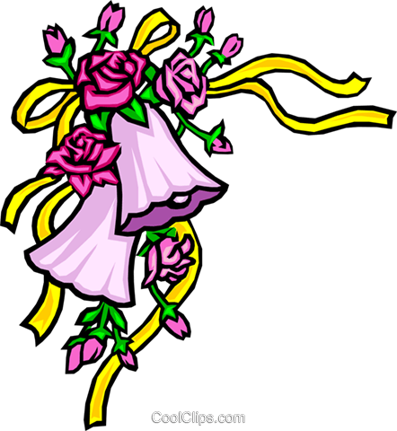 Wedding Bells Royalty Free Vector Clip Art Illustration - Wedding Bells Clip Art (442x480)
