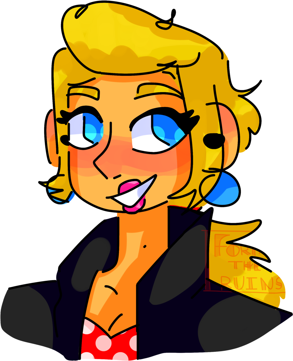 Quick Doodle Of Rockabilly Peach For A Friend On The - Cartoon (1280x1280)