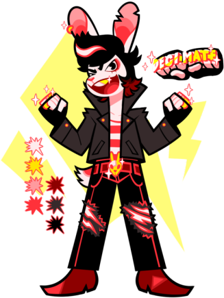 Custom For Saurit @ Da A Rough & Tough Rockabilly Bunny - Art (400x460)