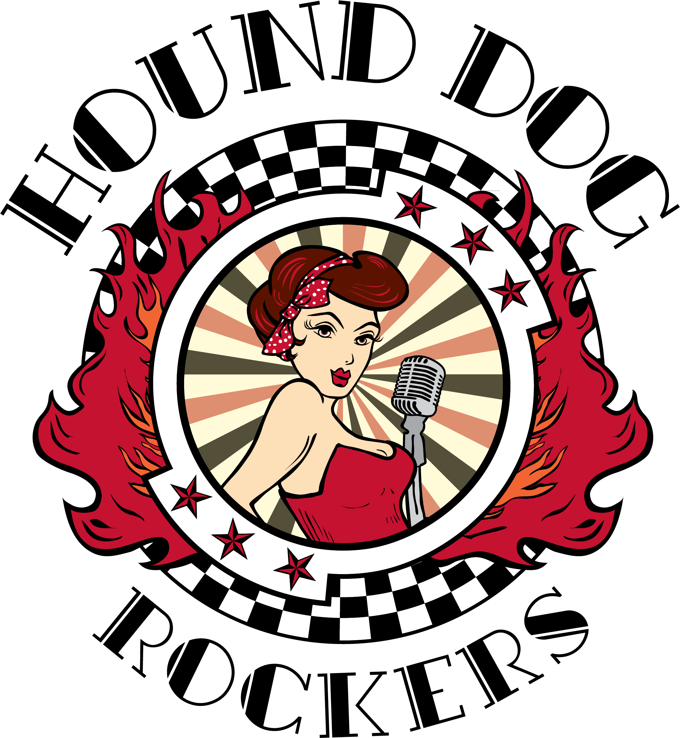 Pin Up, Hound Dog Rockers, Piano, Red, Smoke, Vintage, - Rockabilly (2480x3508)