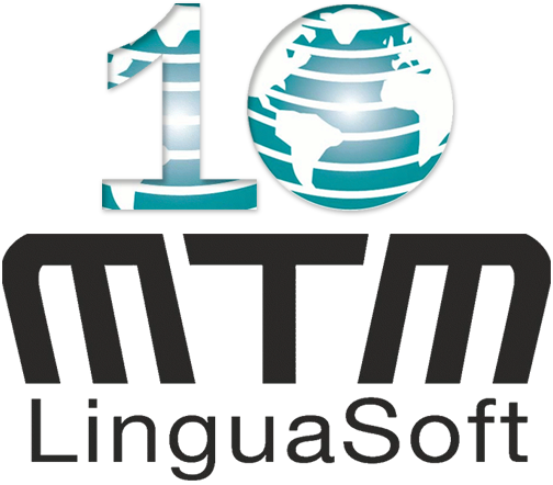 Mtm Linguasoft 10th Anniversary Logo - Mtm Linguasoft - Translation Services (504x442)
