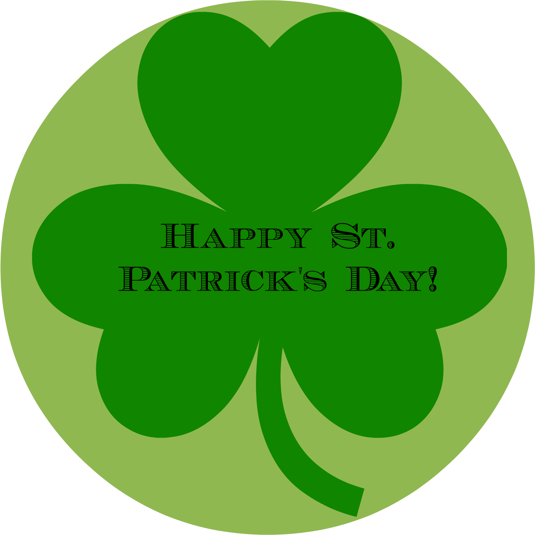Shamrock Clipart Happy - Saint Patrick's Day (2000x2000)