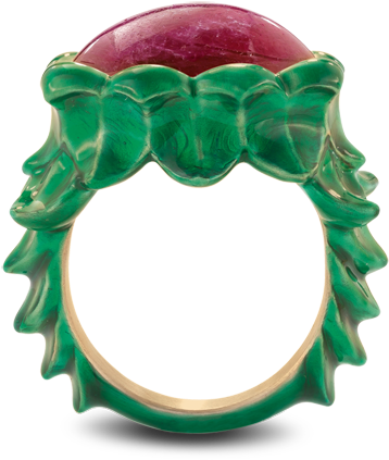 Solange Azagury-partridge ~ Lotus Ring ~ Ruby And Lacquer - Shiva Shadow (540x484)