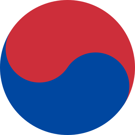 The Korean Taegeuk Symbol, Equivalent To The Chinese - Korean Symbol (440x440)
