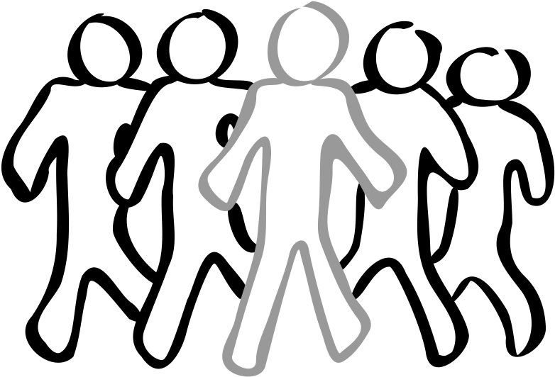 Graphic Transparent Autism Drawing Little Brother - Drawing Of Black And White People (800x800)