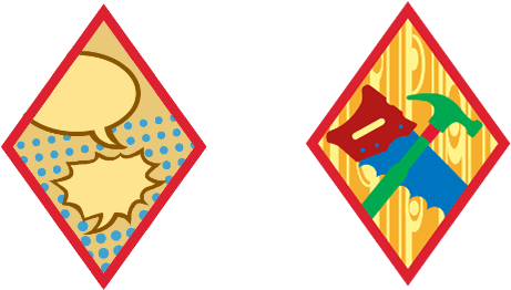 Cadette Artist Badges - Rombos Figura Geometrica (503x293)