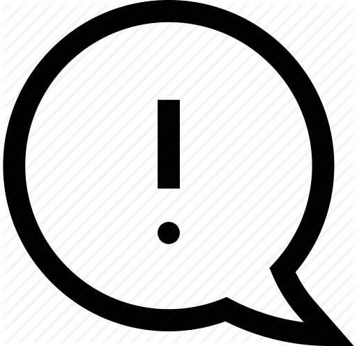 Emailing And Messaging Set One By Howcolour - Exclamation Mark In Speech Bubble (512x496)