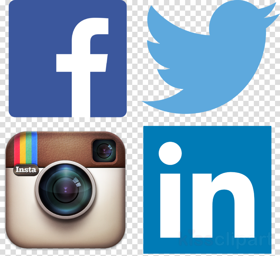 Facebook Twitter Instagram Linkedin Clipart Social - Fb Twitter Instagram Linkedin (900x820)