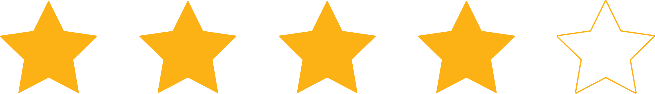 Hats Off To You For A Great Work - 5 Star Rating Svg (2106x303)