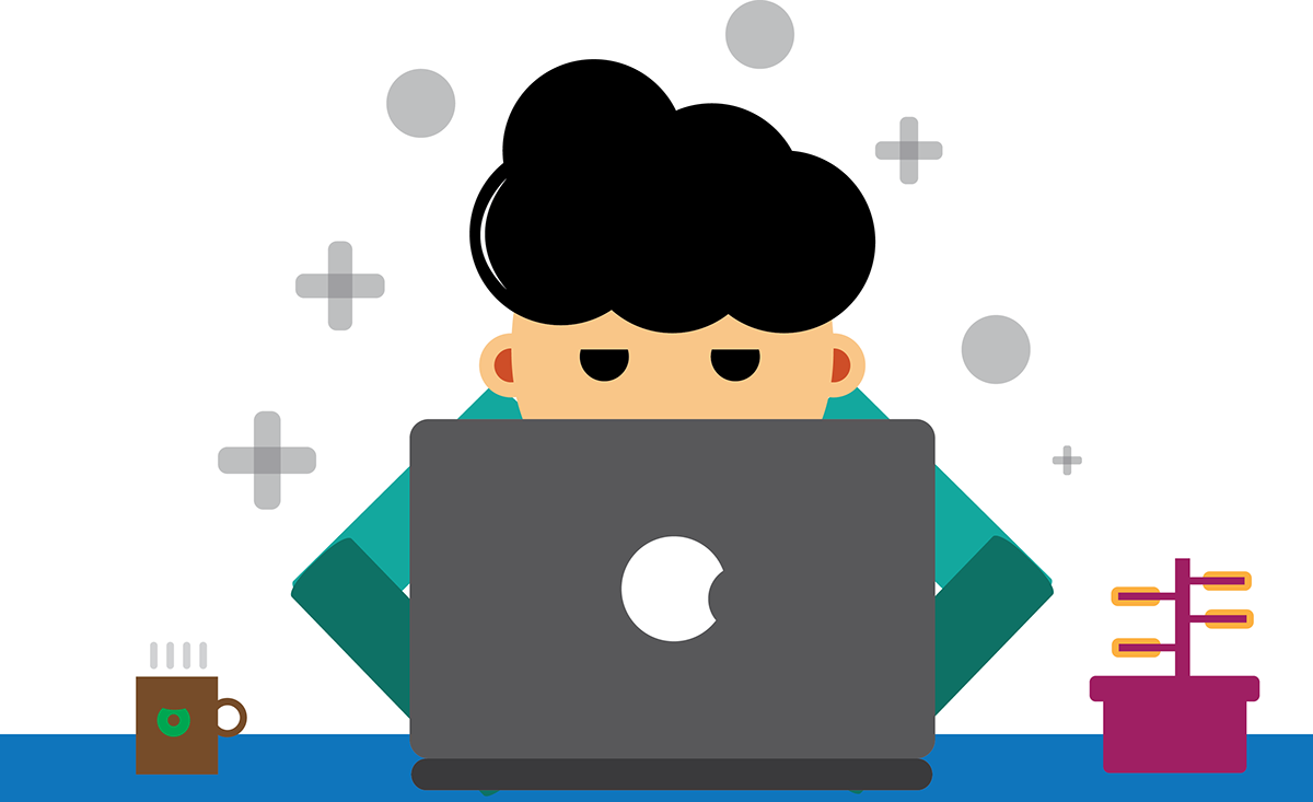 Clip Art Flat Characters Illustrations With Transparent - Flat Design Character Png (1200x733)