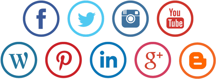 Social Media Png Transparent Images - Social Media Png Transparent Images (750x285)