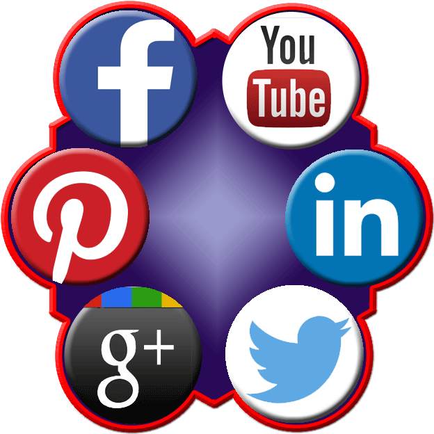 Clip Art Free Stock The Top Most Popular Websitesmarketclick - Top 6 Social Media (624x624)