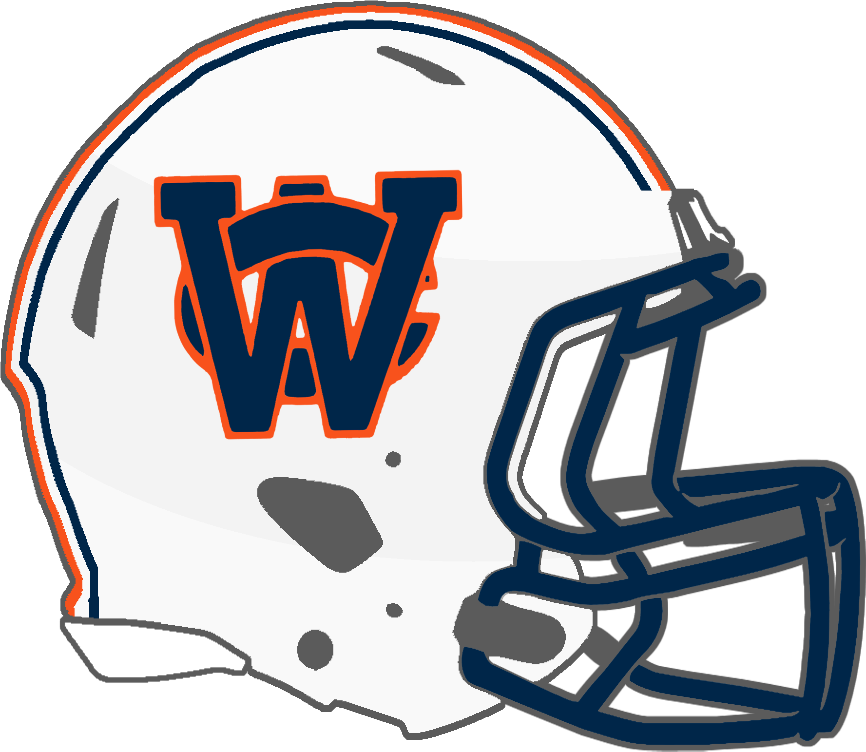 Wayne County War Eagles - Miss State Football Helmet (1800x1565)