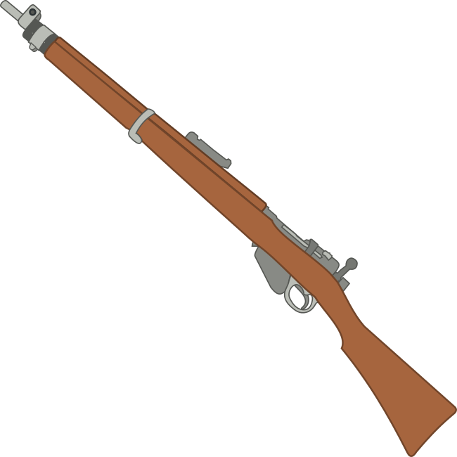 Civil War Rifle Png - Lee Enfield Rifle Cartoon (650x650)