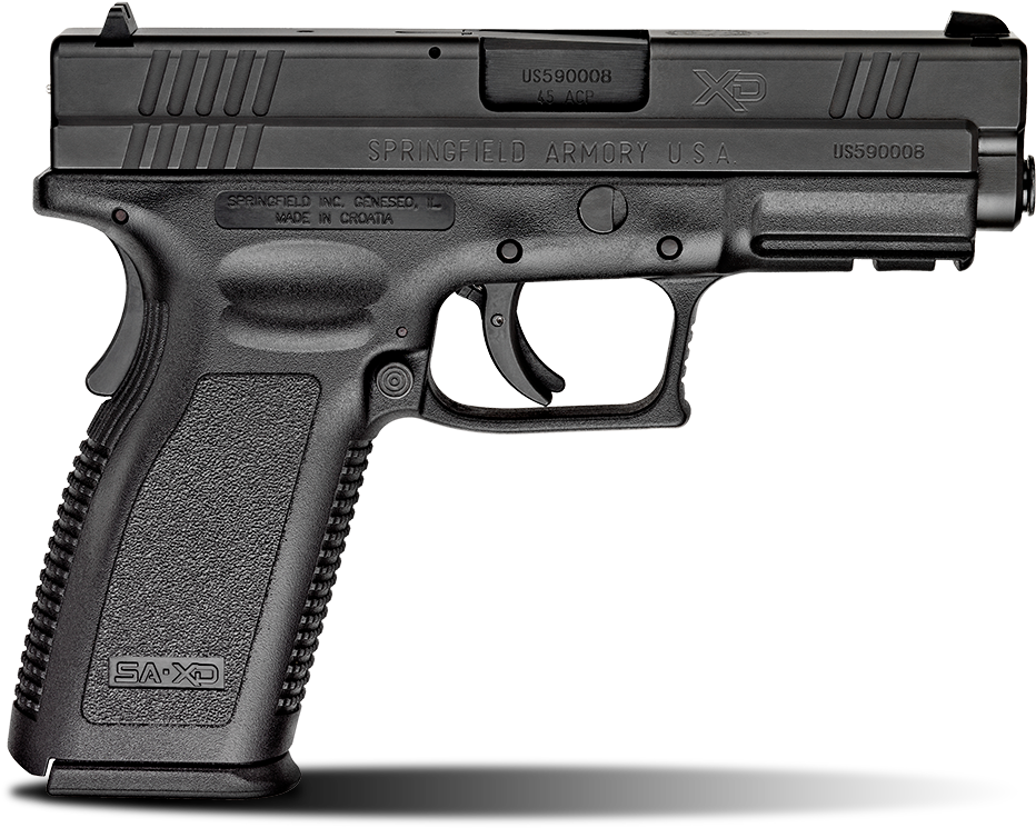 Clip Art Picture Black And White Stock Xd Service Model - Springfield Xd Mod 2 (1200x782)