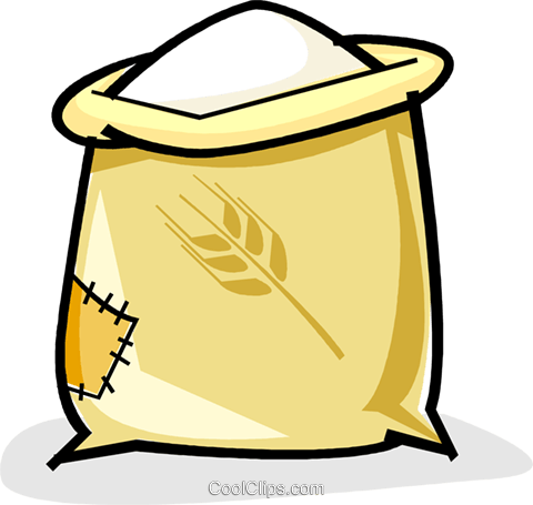 Sac De Farine Vecteurs De Stock Et Clip-art Vectoriel - Wheat Flour Bag Clipart (480x455)