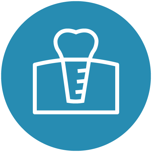 White Line Icon Of A Dental Implant On A Blue Circle - Holland Fintech Logo (500x500)