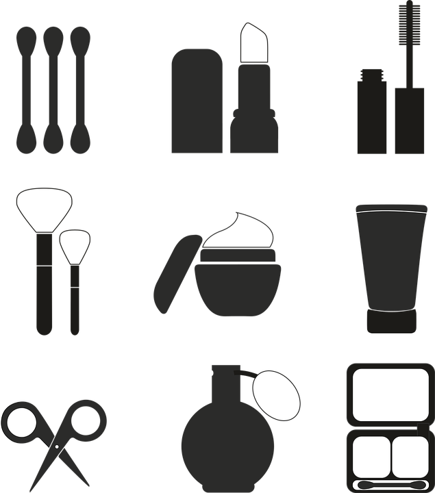 Makeup Black And White Clipart Cosmetics Beauty Parlour - Makeup Black And White Clipart Cosmetics Beauty Parlour (635x720)