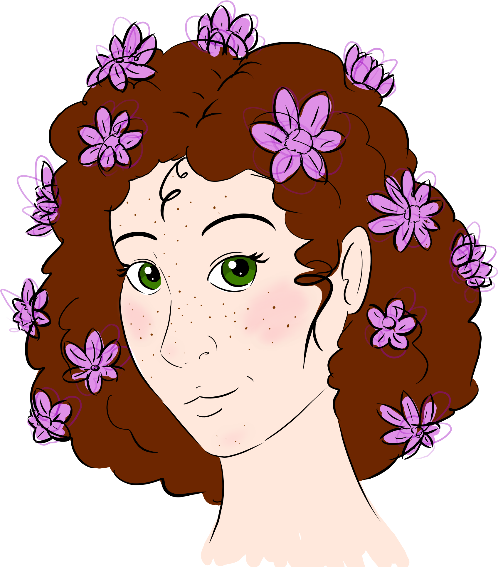 If It's Not Noticable By Now, I Do A Lot Of Self Portraits - Cartoon (1800x2000)