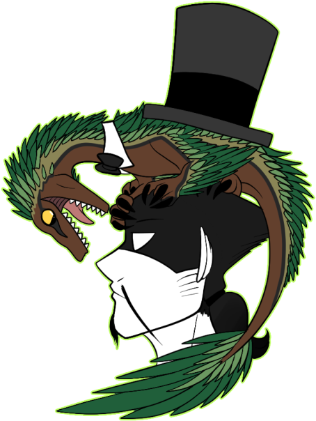 Father Time And Rewind The Raptor - Illustration (500x677)