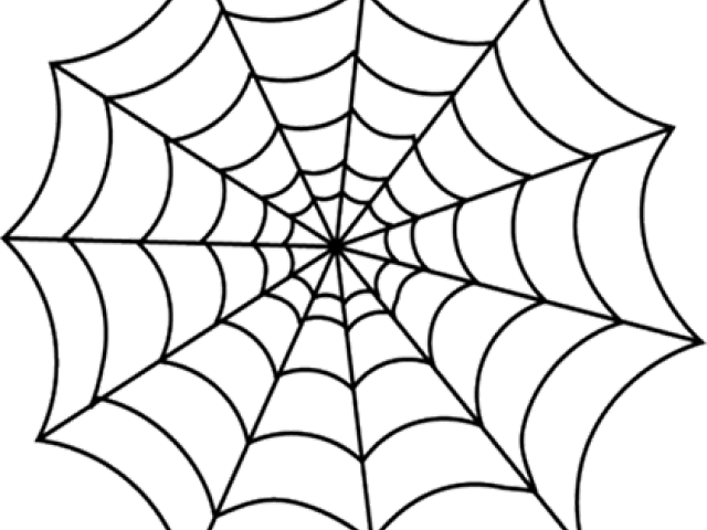 Drawn Spider Web Transparent - Spider Web Clipart Black And White (640x480)