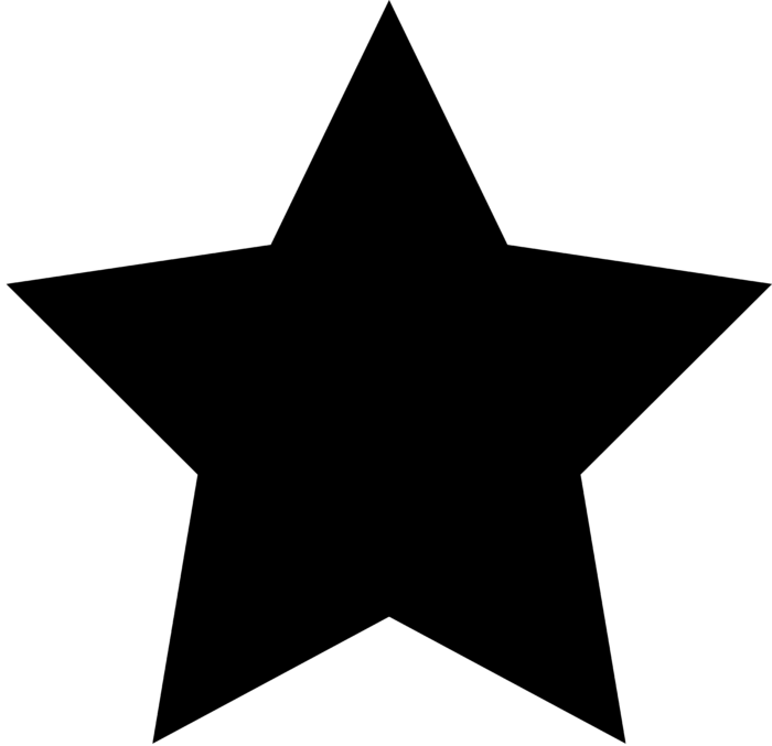 Big Black Star Symbol - Transparent Background Star Png (700x677)