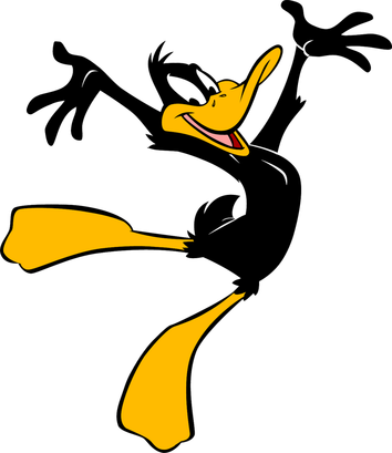 Daffy Duck's First Appearance Was In Porky's Duck Hunt - Daffy Duck Png (354x409)