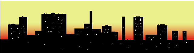 Vector Buildings Condominium - Cityscape Clip Art (640x320)