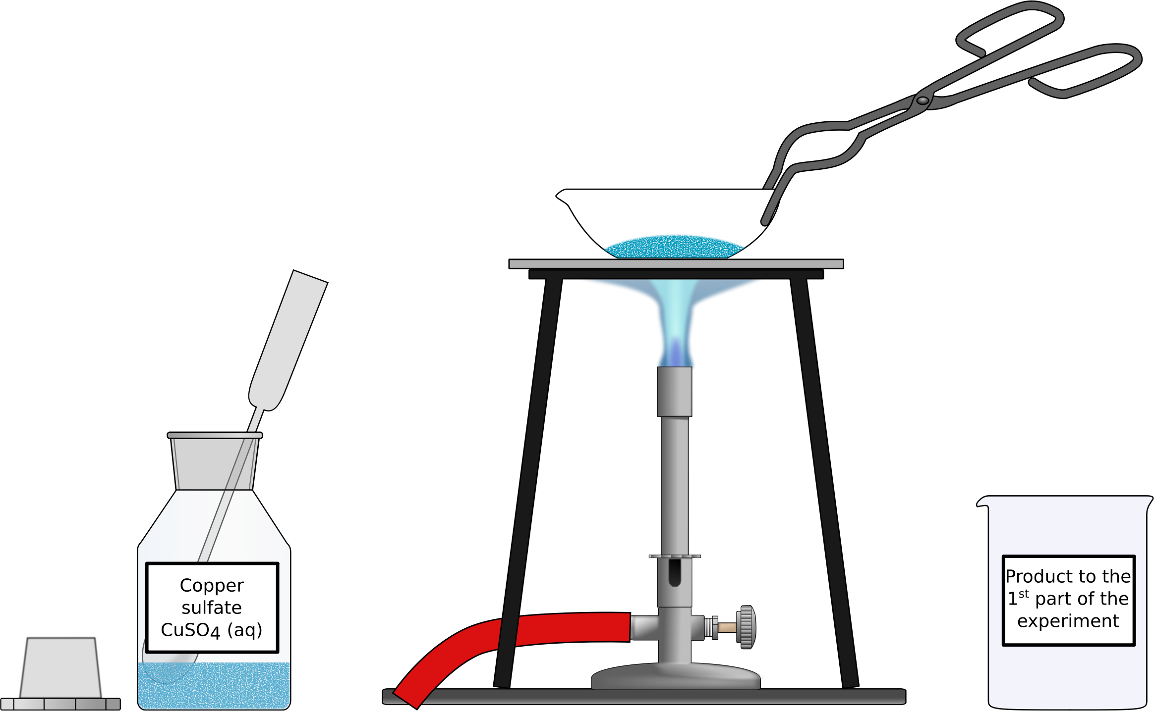 Heating Of Hydrous Sulfate Big Image Png - Copper Sulfate Experiment (2328x1436)