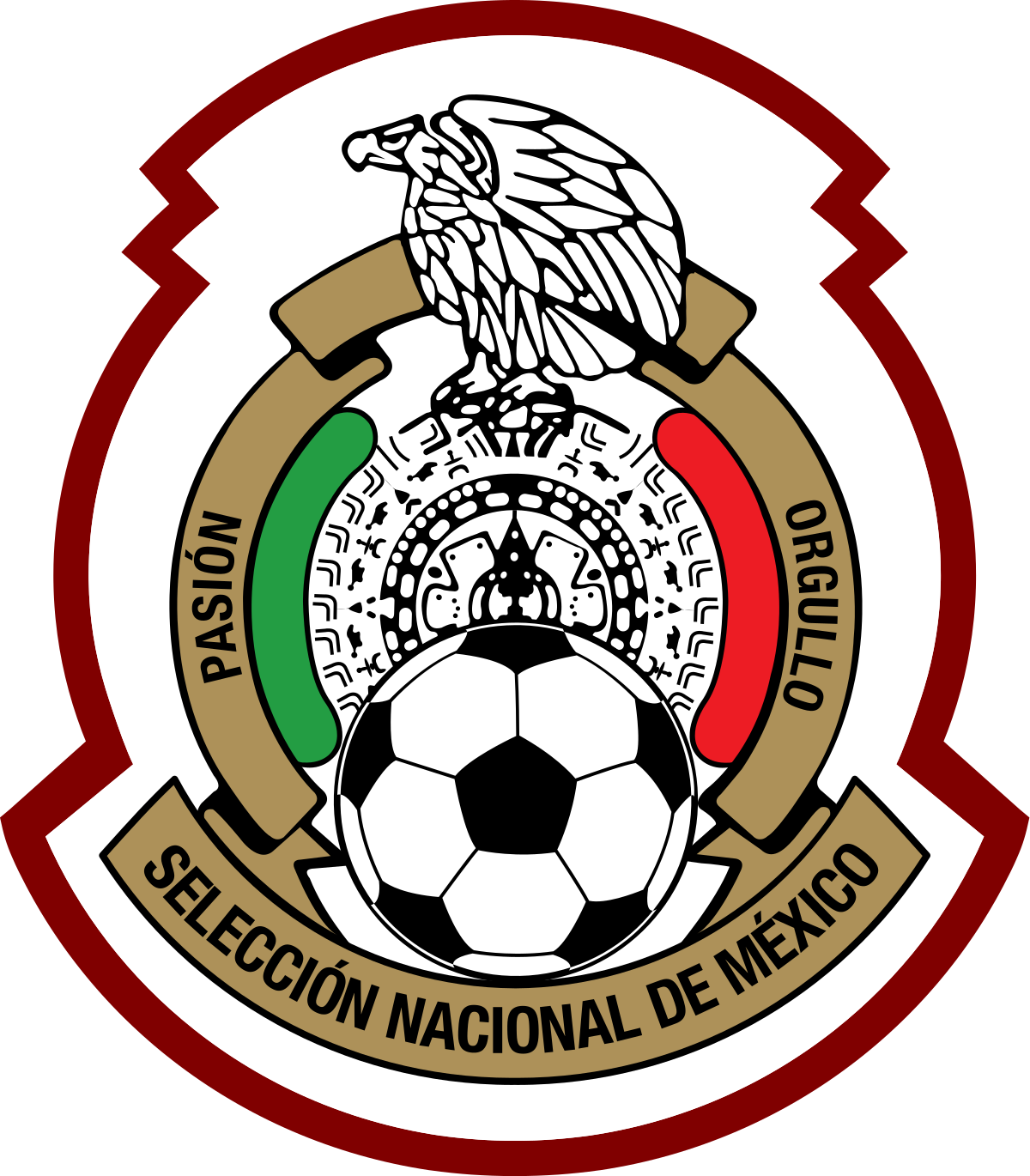 Mexico National Football Team - Seleccion Nacional De Mexico Logo (1200x1370)